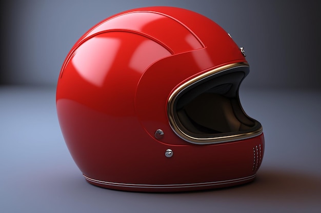 un casco rojo