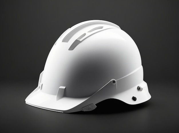 Un casco de trabajador blanco