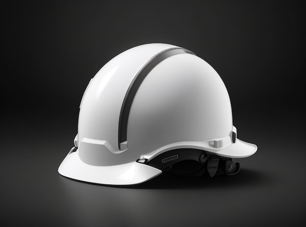 Un casco de trabajador blanco