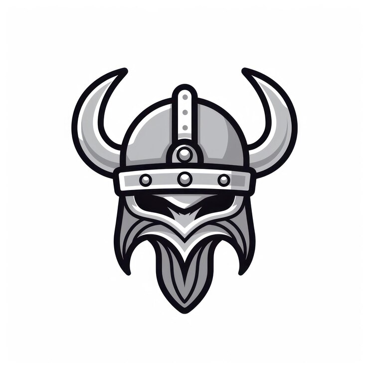 Foto casco vikingo aislado en fondo blanco generado por la ia