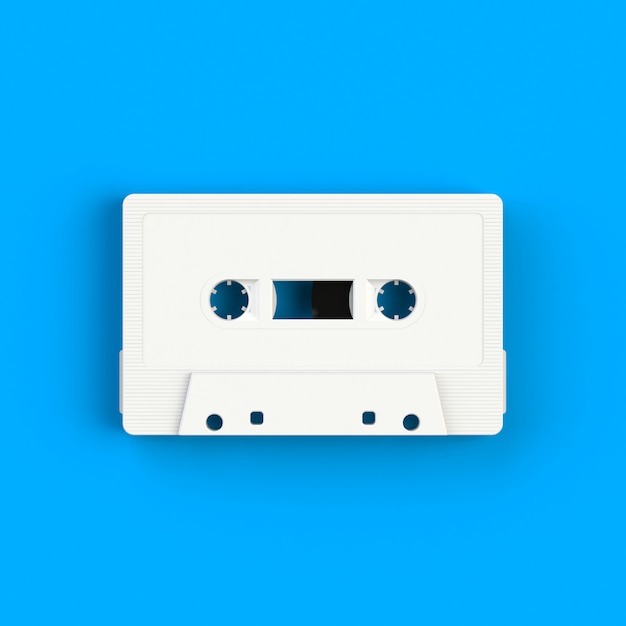 casete de cinta de audio blanco vintage