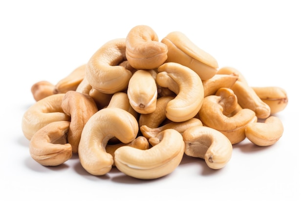 Cashew isoliert auf weißem Hintergrund Generative KI