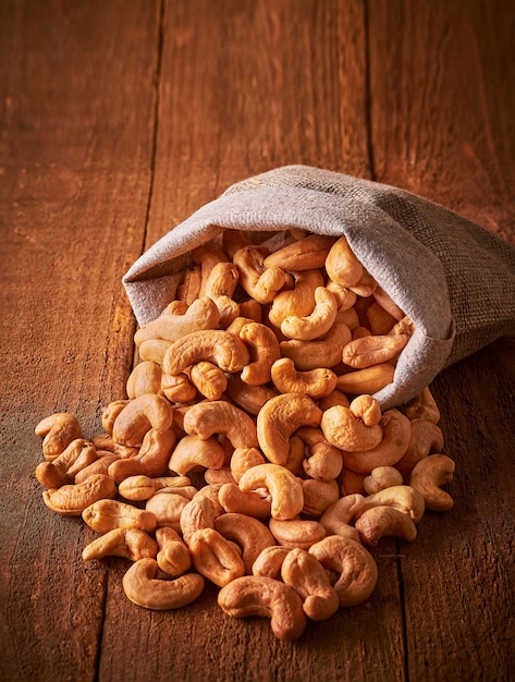 Foto cashew-nüsse von oben