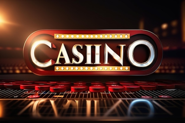Foto casino-hintergrund-glücksspiel-konzeptdesign 3d-rendering