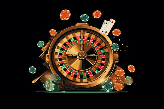 Casino-Roulette-Hintergrund Illustration AI GenerativexA