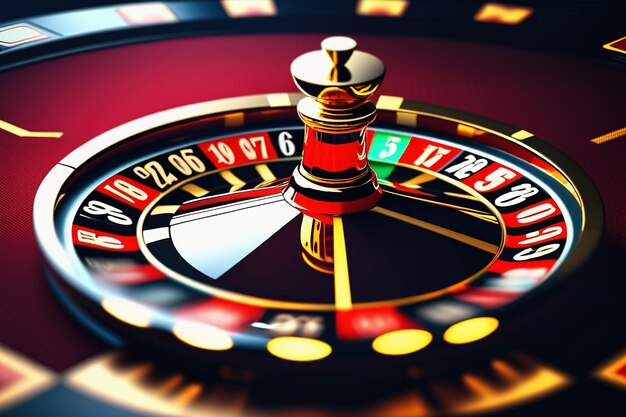 Casino-Roulette im schwarz-roten Stil mit Effekten