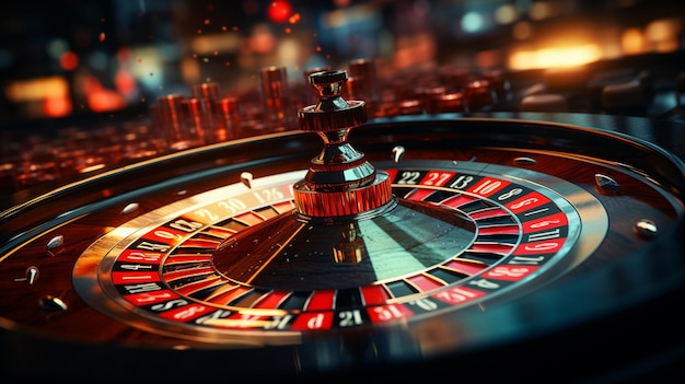 Casino-Roulette in Bewegung Generative Ai