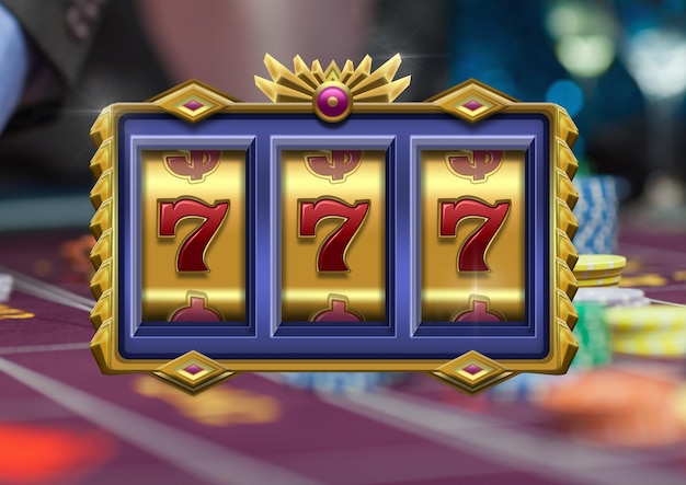 Casino-Spielautomat vor Casino-Spieltisch