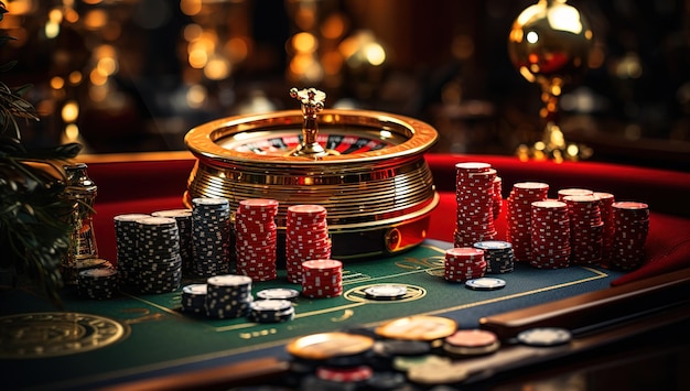 Casino-Spieltisch-Gaming-Chips