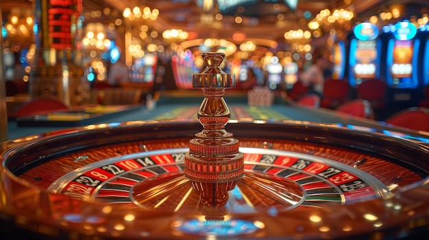 Casinos haben Roulette-Poker-Tische, an denen die Leute spielen können