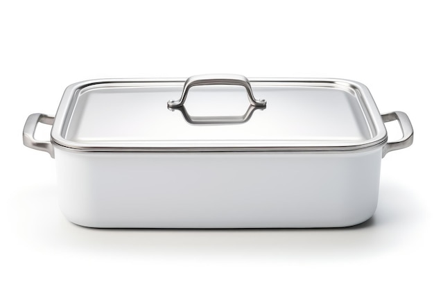 Casserole branco elegante Uma alça de possibilidades em fundo branco ou PNG transparente