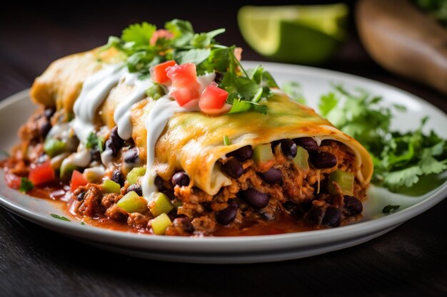 Casserole de burrito vegetariano