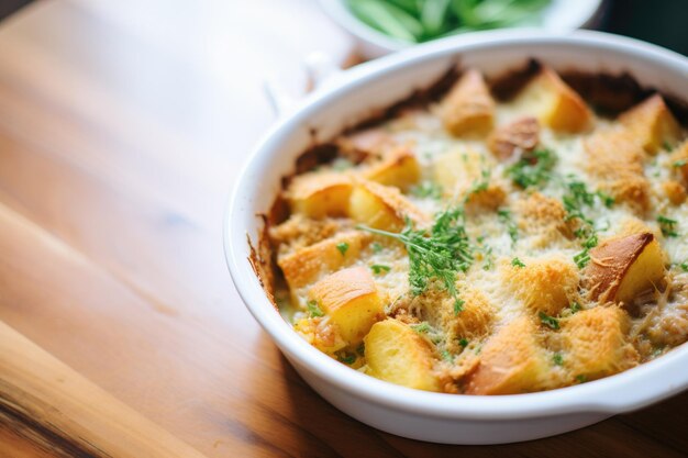 Casserole de gnocchi al horno con queso derretido