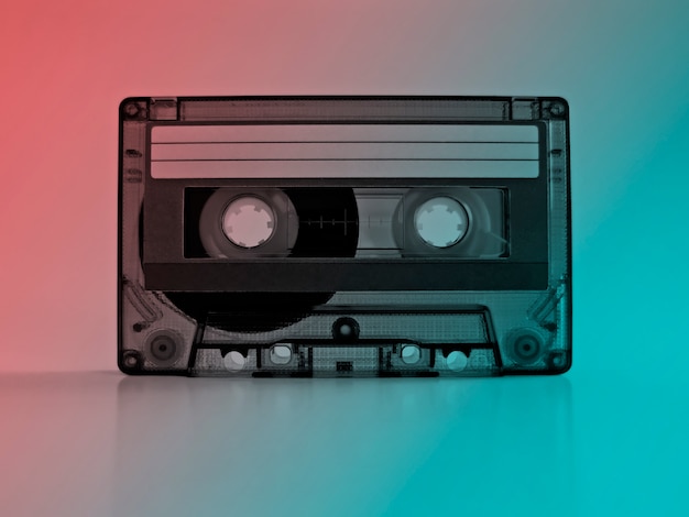 Cassette con efectos de color retro.