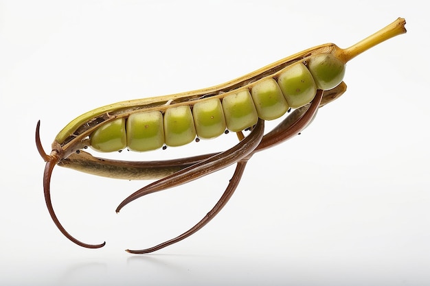 Cassia tora Sicklepod em fundo branco