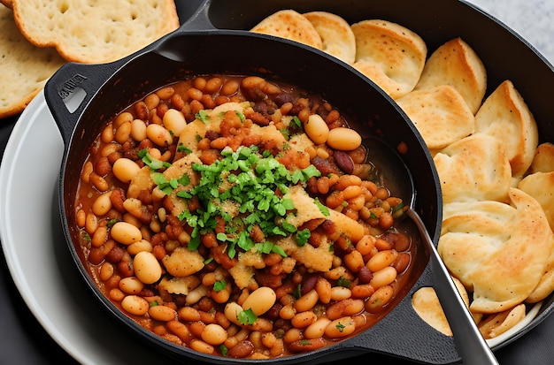 Cassoulet de pantano de frijoles de Nueva Inglaterra