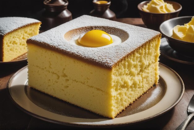 Foto castella kasutera ein mit zucker hergestellter schwammkuchen