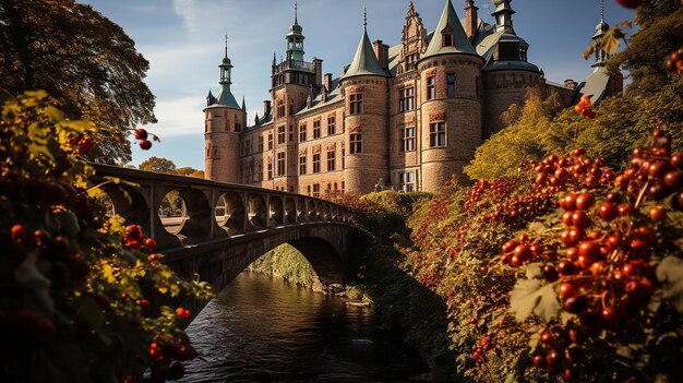 Foto _castelo copenhagen crown rosenborg em todo o seu esplendor_
