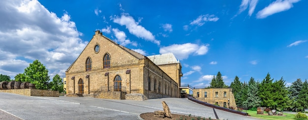 Foto castelo da vinícola prince trubetskoy na região de kherson, ucrânia, em um dia ensolarado de verão