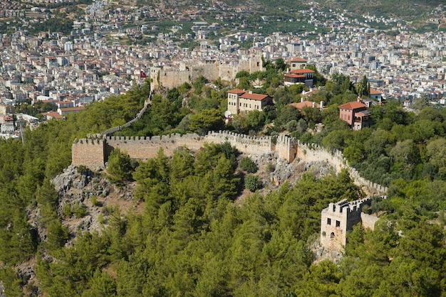 Castelo de alanya na cidade de alanya antalya turkiye