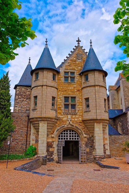 Castelo de chateau angers no departamento de maine et loire da região de pays de la loire, vale do loire, frança.