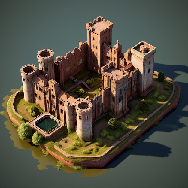 Building Kenilworth Castle on Minecraft