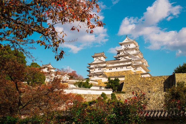 Foto castelo de himeji no outono