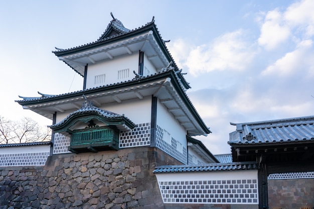 Castelo de kanazawa em kanazawa, prefeitura de ishikawa, japão