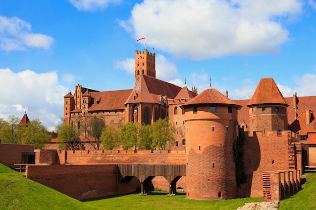 Castelo de Malbork na região de Pomerania de Poland.