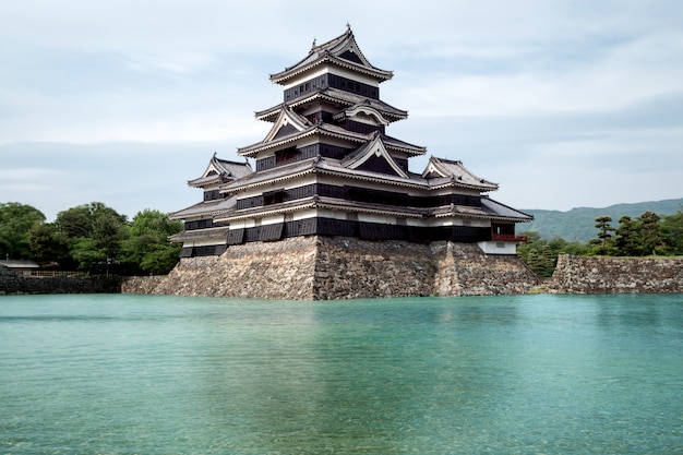 Castelo de Matsumoto na cidade de Matsumoto, Nagano, Japão