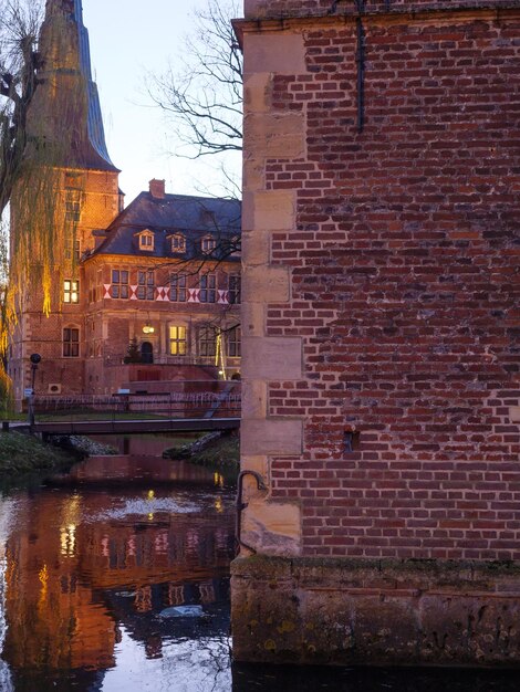 Foto castelo de raesfeld à noite