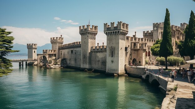 Foto castelo de scaliger em sirmione