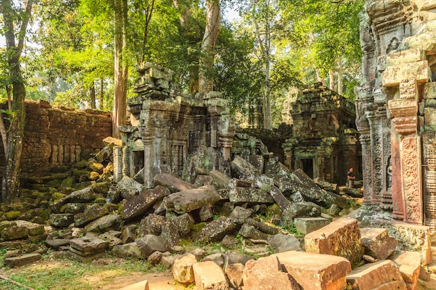 Castelo de Ta Phrom em Angkor Thom, Camboja