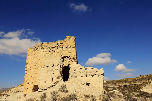 Castelo do fim do mundo ou castelo muros em fonelas granada