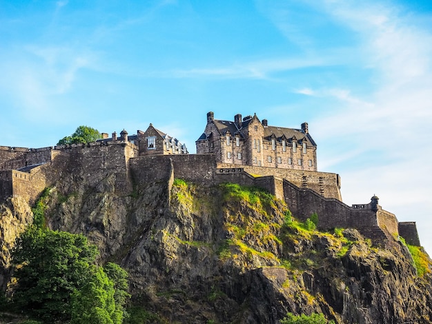Castelo hdr de edimburgo na escócia