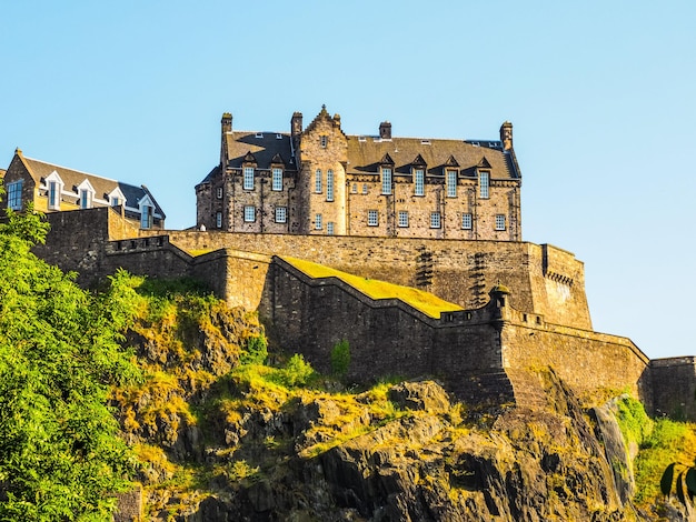 Castelo hdr de edimburgo na escócia