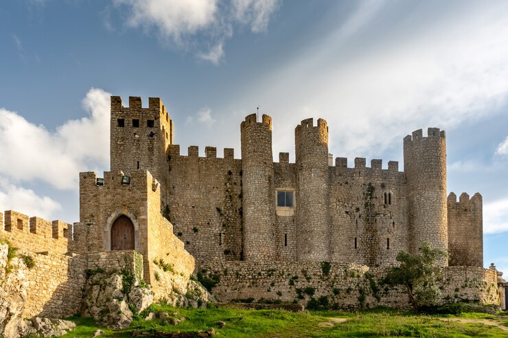 Foto castelo medieval da vila de óbidos, portugal.