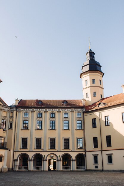 Castelo medieval em Nesvizh, região de Minsk, castelo Belarus.Nesvizh.