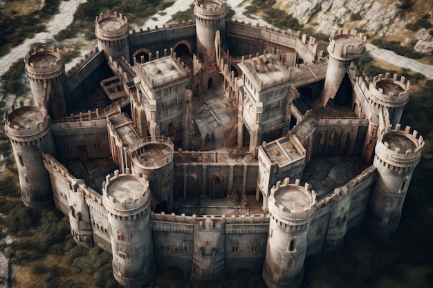 Castelo medieval Gerar AI