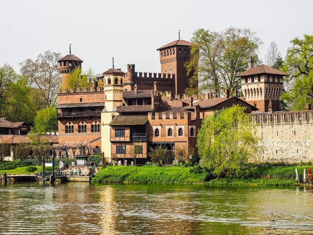 Foto castelo medieval hdr em turim