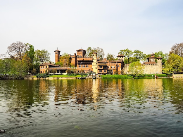 Foto castelo medieval hdr em turim