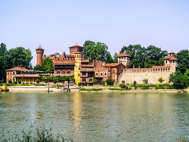 Foto castelo medieval hdr em turim