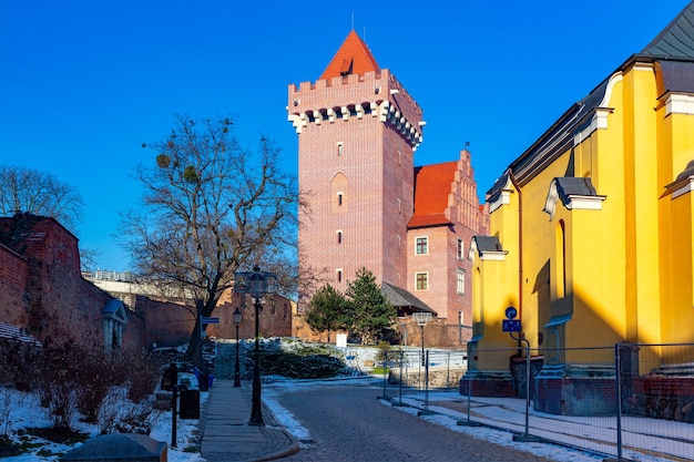 Castelo Real na Cidade Velha de Poznan no dia ensolarado de inverno, Poznan