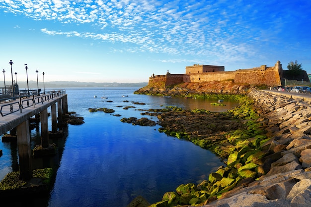 Castelo san anton in la coruna von galicien spanien