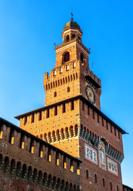 Castelo Sforza closeup Milão Itália