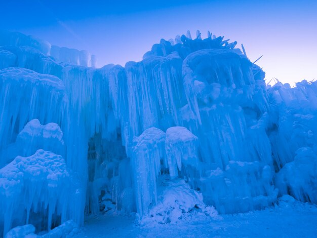 Castelos de gelo de Silverthorne, Colorado.