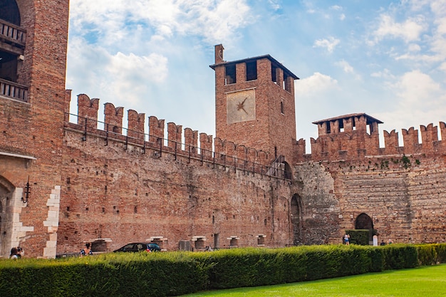 Castelvecchio in Verona; eine mittelalterliche Burg im Zentrum der italienischen Stadt