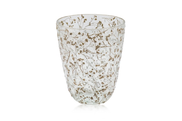 Foto castiçais de mesa de vidro ou vasos de mesa para flores com traçado de recorte