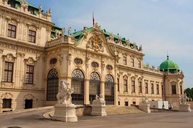 Foto el castillo de belvedere, complejo de edificios históricos, viena