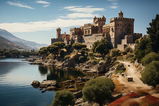 Foto el castillo de caccamo, una joya arquitectónica medieval